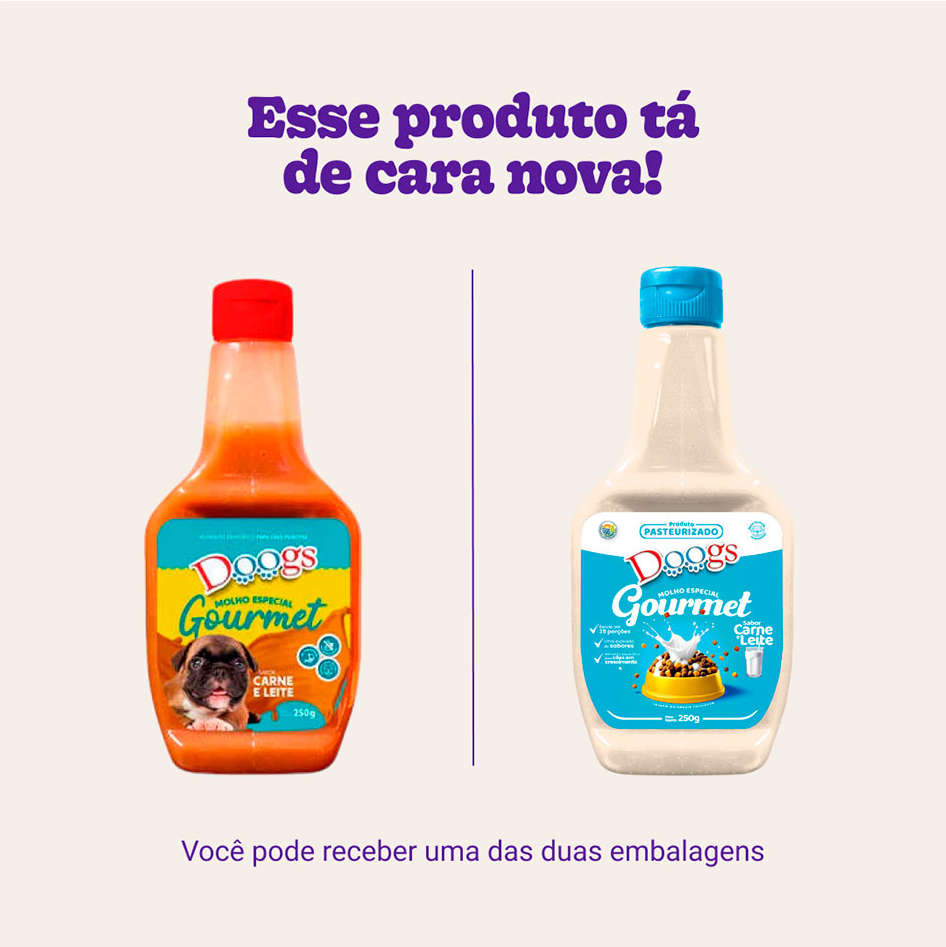 Molho Doogs para Cães Filhotes Sabor Carne e Leite - 250g