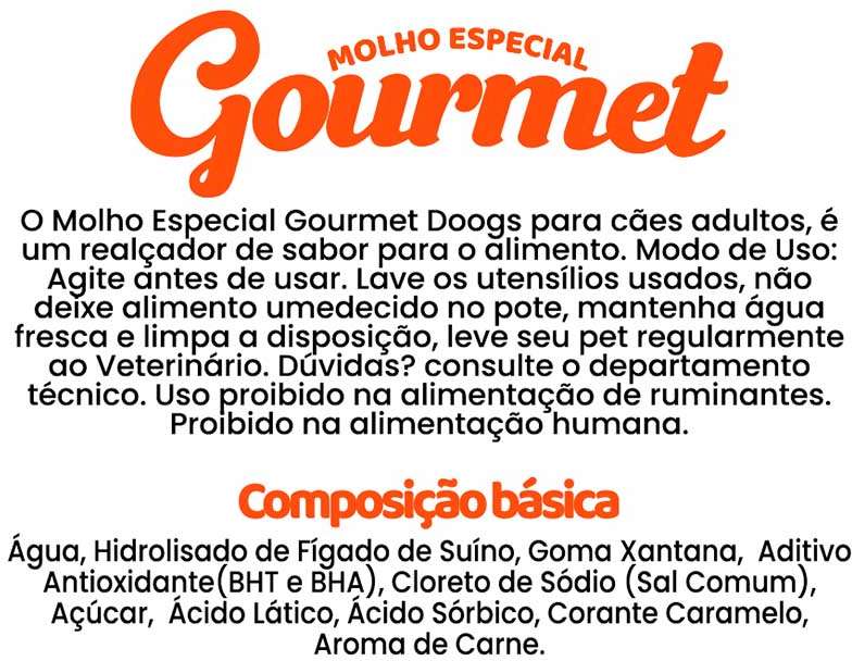 Molho Doogs para Cães Adultos Sabor Frango - 250g