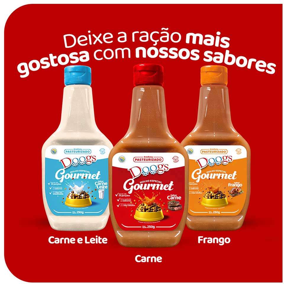 Molho Doogs para Cães Adultos Sabor Carne - 250g