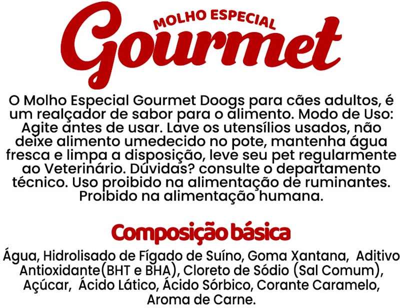 Molho Doogs para Cães Adultos Sabor Carne - 250g