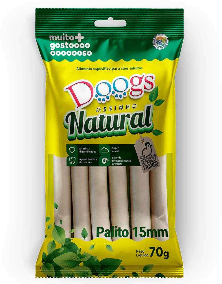Osso Doogs Super Premium para Cães Sabor Natural - 70g