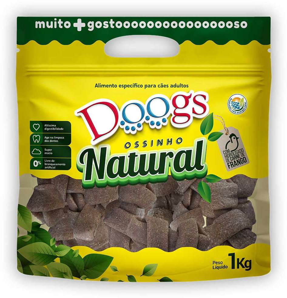 Osso Doogs Super Premium para Cães Porte Médio Sabor Baunilha Integral - 1Kg