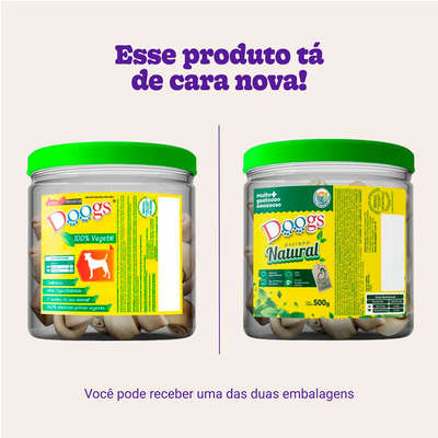 Osso em Pote Doogs Super Premium para Cães Porte Pequeno Sabor Baunilha Natural