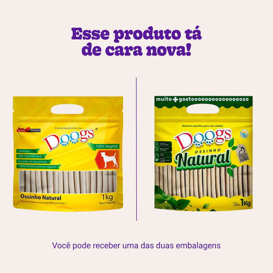 Osso Doogs Super Premium para Cães Porte Grande Sabor Baunilha - 1Kg
