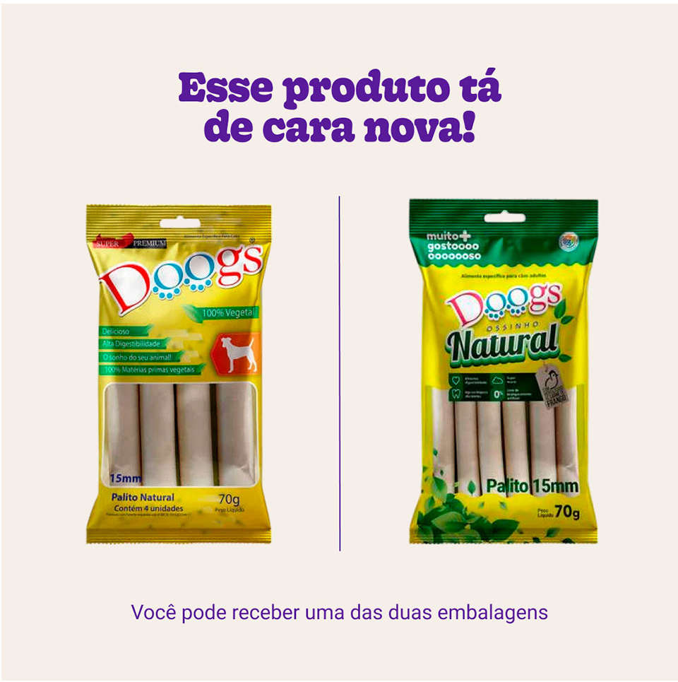Osso Doogs Super Premium para Cães Sabor Natural - 70g