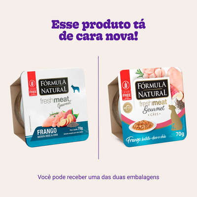 Ração Úmida Fórmula Natural Fresh Meat Gourmet Frango, Batata Doce e Chia para Cães Adultos