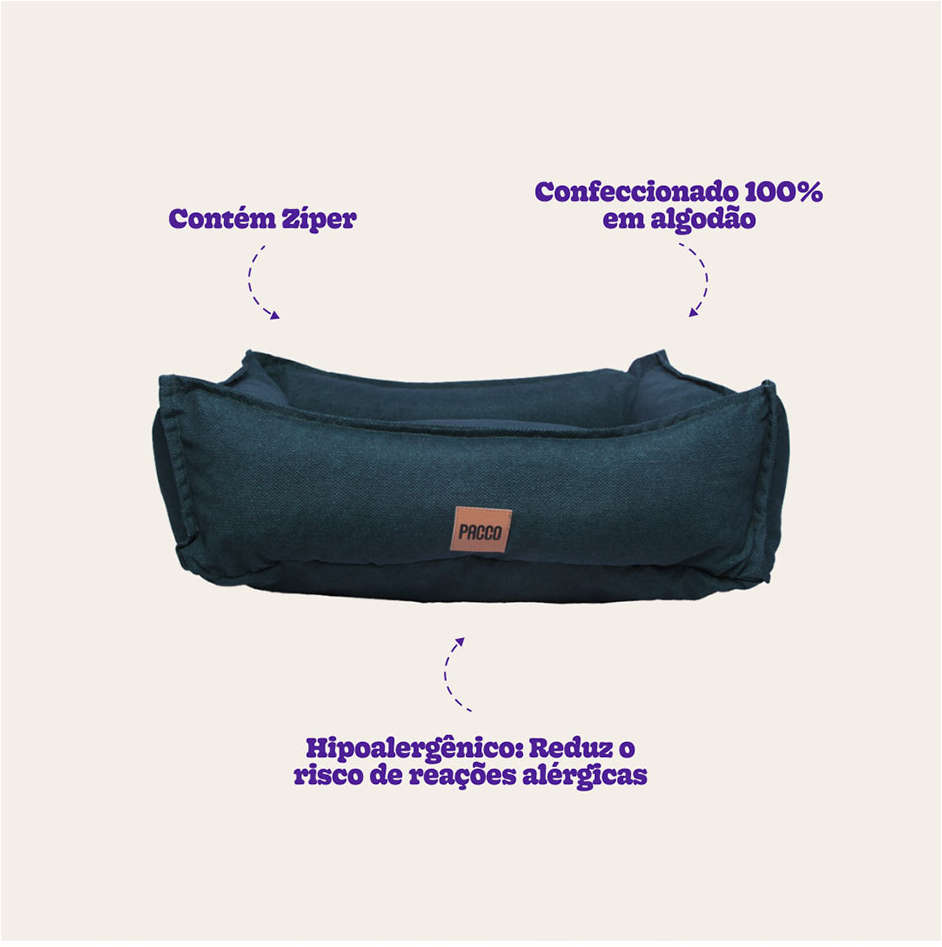 Cama Pacco Puppy Impermeável Ecotec Lisa Verde para Cães - Tam. EXG