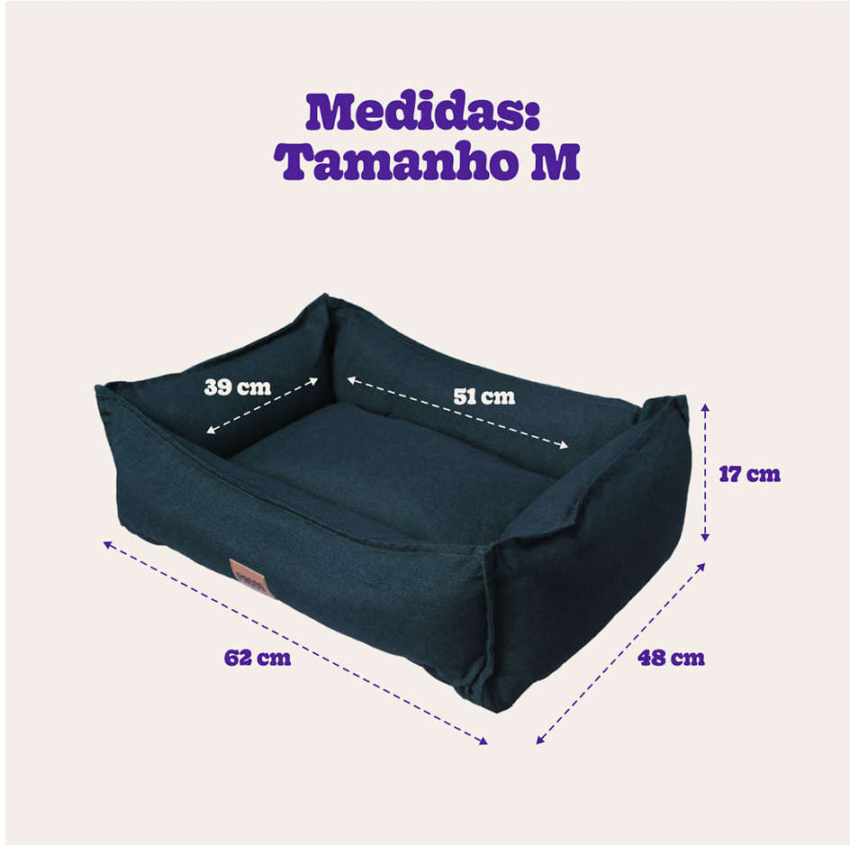 Cama Pacco Puppy Impermeável Ecotec Lisa Verde para Cães - Tam. M