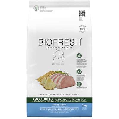 Ração Seca Biofresh Lombo e Abacaxi para Cães Porte Médio