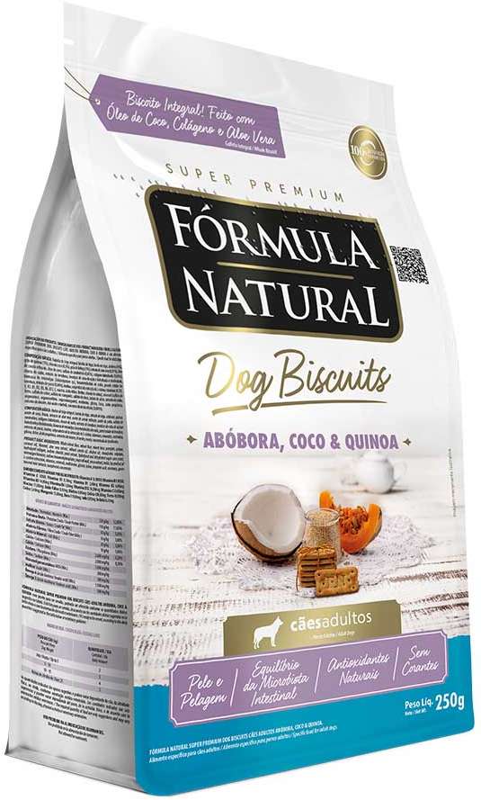 Biscoito Fórmula Natural Super Premium para Cães Porte Médio e Grande Sabor Abóbora e Coco - 250g
