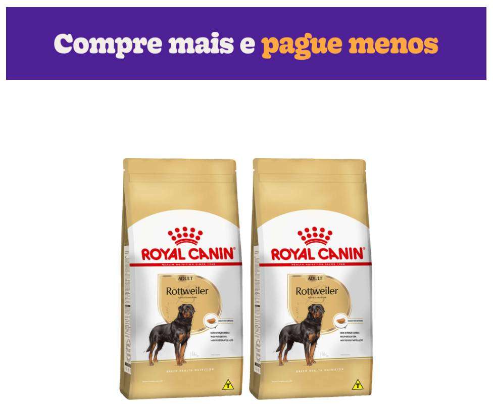Ração Royal Canin para Cães Adultos da Raça Rottweiler - 24Kg