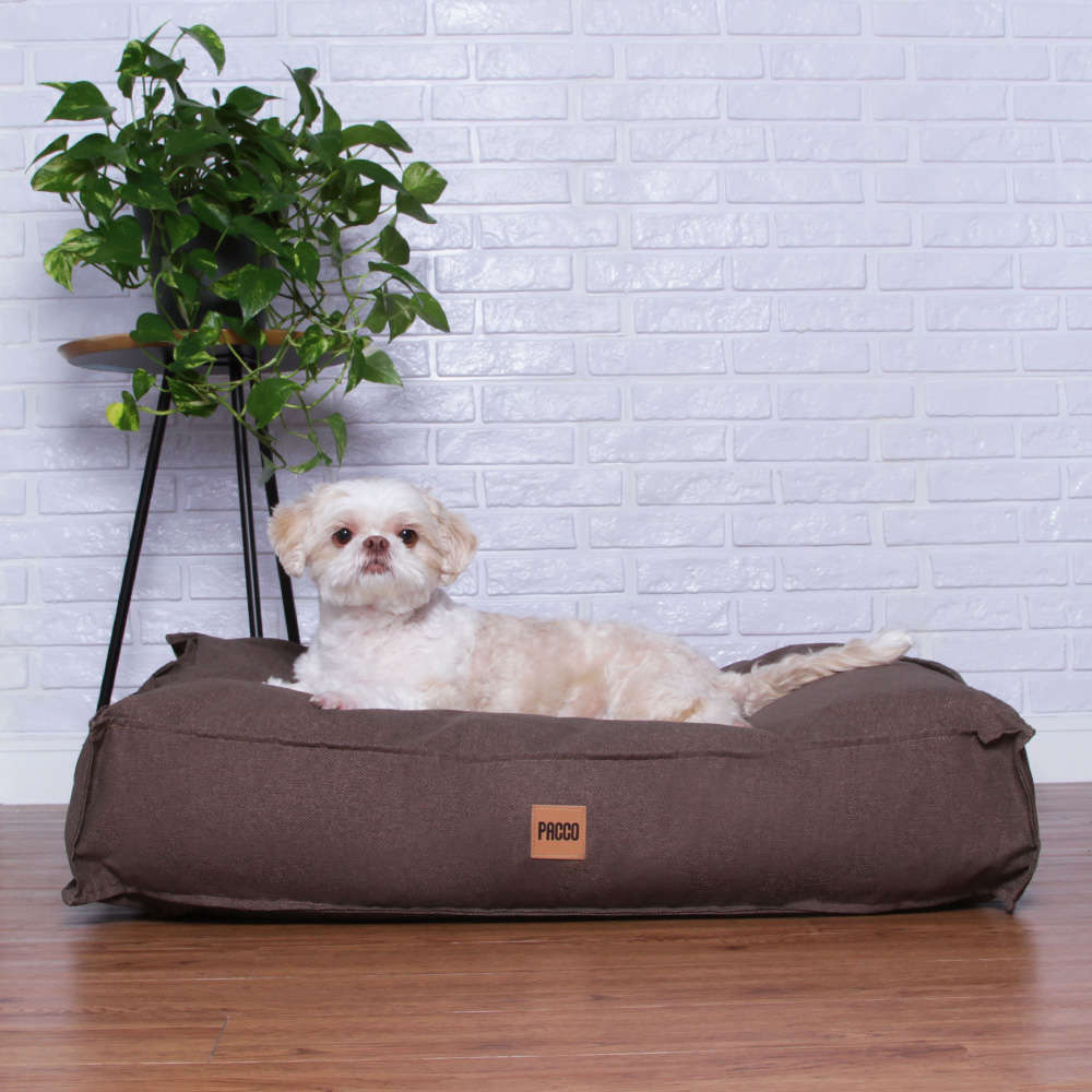 Cama Pacco Puppy Futon Ecotec Marrom para Cães - Tam. M