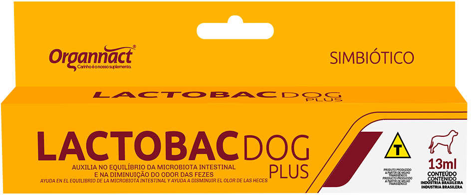Suplemento Alimentar Organnact Lactobac para Cães - 13 mL