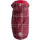 Capa de Chuva GF Pet Dupla Face Vermelho e Xadrez para Cães