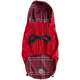 Capa de Chuva GF Pet Dupla Face Vermelho e Xadrez para Cães