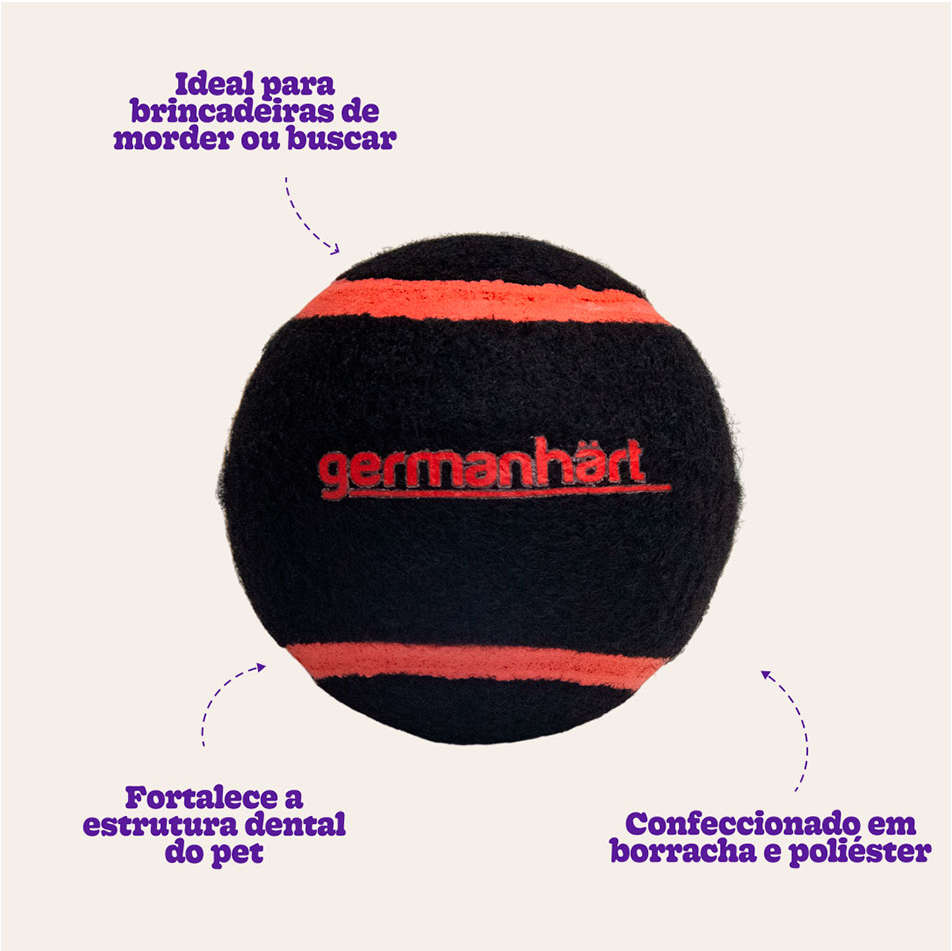 Brinquedo Mordedor Germanhart Bola de Tênis com Apito para Cães - Tam. M