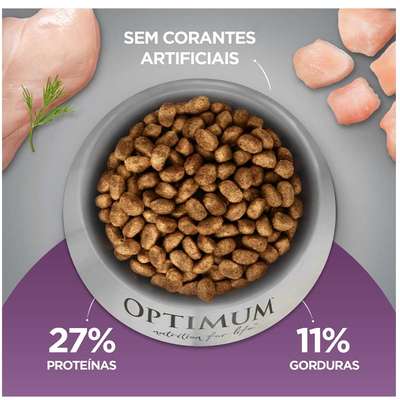 Ração Optimum Frango e Arroz para Cães Filhotes até 18 meses Raças Pequenas e Minis