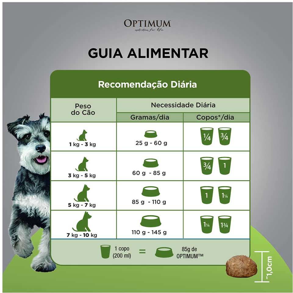 Ração Seca Optimum Frango e Arroz para Cães Adultos Raças Pequenas e Minis - 3Kg