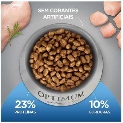 Ração Seca Optimum Frango e Arroz para Cães Adultos Raças Médias e Grandes