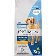 Ração Seca Optimum Frango e Arroz para Cães Adultos Raças Médias e Grandes - 3Kg