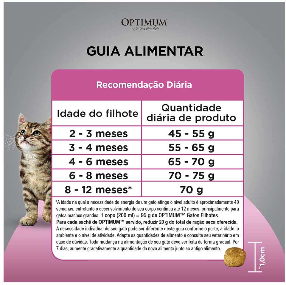 Ração Optimum Frango para Gatos Filhotes 2 a 12 meses - 3Kg