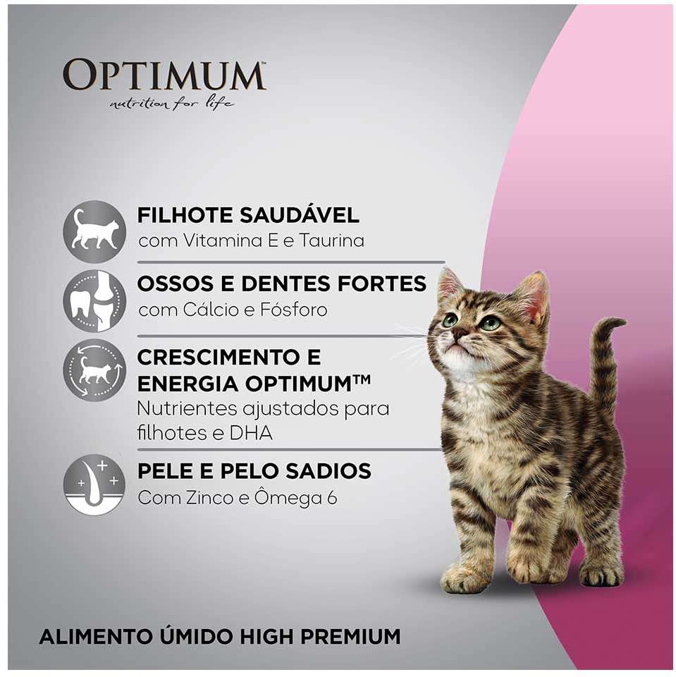 Ração Optimum Frango para Gatos Filhotes 2 a 12 meses - 3Kg