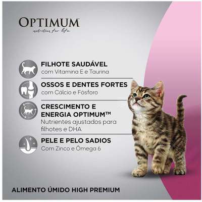 Ração Optimum Frango para Gatos Filhotes 2 a 12 meses