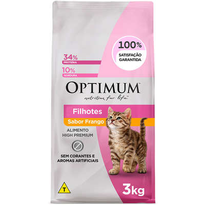 Ração Optimum Frango para Gatos Filhotes 2 a 12 meses