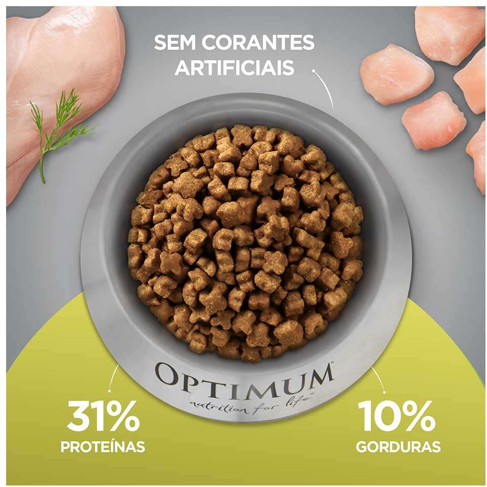 Ração Seca Optimum Frango para Gatos Adultos - 10,1Kg
