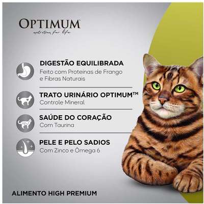 Ração Seca Optimum Frango para Gatos Adultos