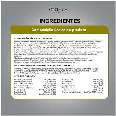 Ração Seca Optimum Frango para Gatos Adultos