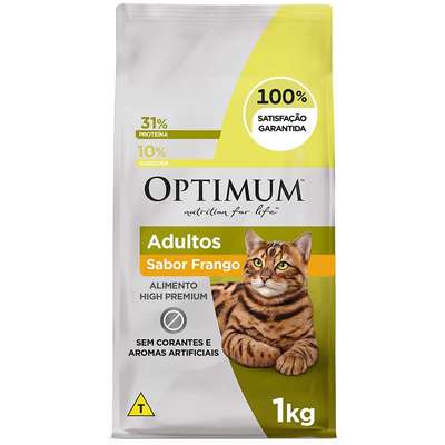 Ração Seca Optimum Frango para Gatos Adultos