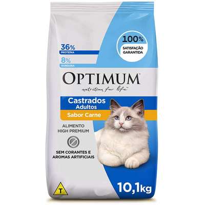 Ração Seca Optimum Frango para Gatos Adultos Castrados