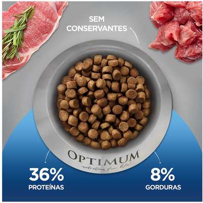 Ração Seca Optimum Carne para Gatos Adultos Castrados