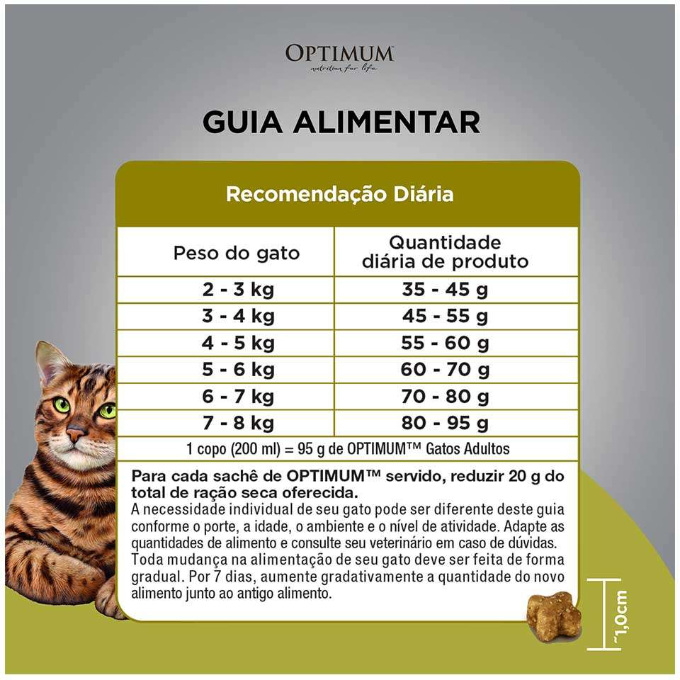 Ração Seca Optimum Carne para Gatos Adultos - 3Kg