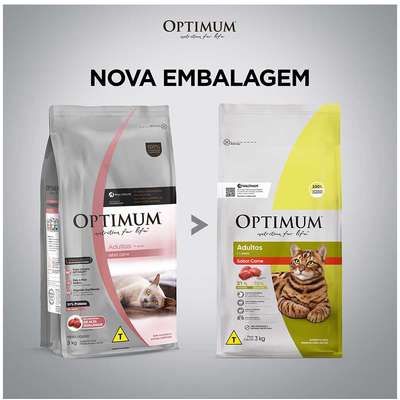 Ração Seca Optimum Carne para Gatos Adultos