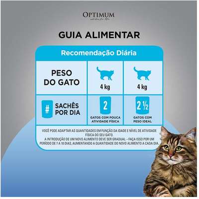 Ração Úmida Optimum Sachê para Gatos Adultos Manutenção de Peso Frango