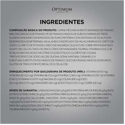 Ração Úmida Optimum Sachê para Gatos Adultos Manutenção de Peso Frango