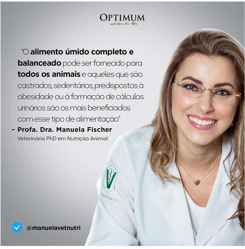 Ração Úmida Optimum Sachê para Gatos Adultos Frango - 85 g - 60 Unidades