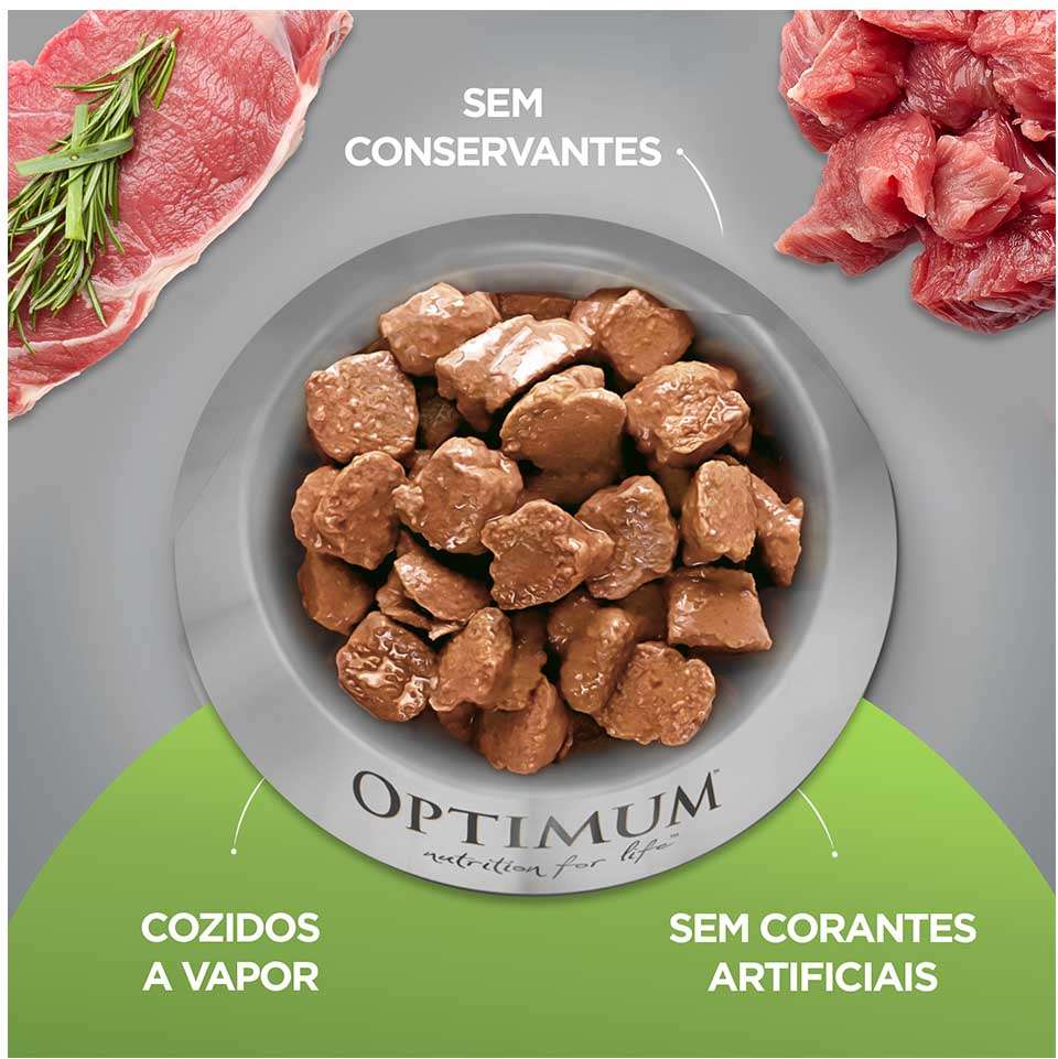 Ração Úmida Optimum Sachê para Cães Adultos Raças Pequenas e Minis Frango - 100 g