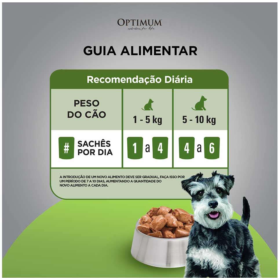Ração Úmida Optimum Sachê para Cães Adultos Raças Pequenas e Minis Frango - 100 g