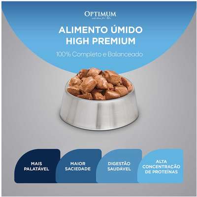 Ração Úmida Optimum Sachê para Cães Adultos Frango