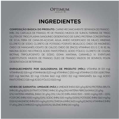 Ração Úmida Optimum Sachê para Cães Adultos Frango