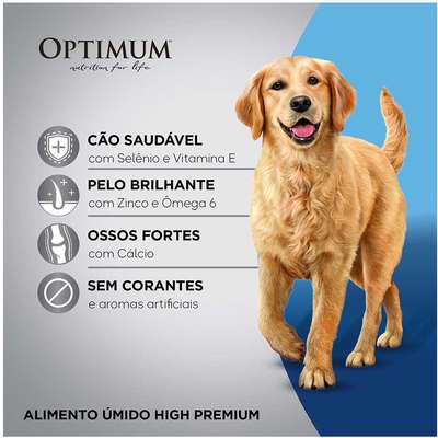 Ração Úmida Optimum Sachê para Cães Adultos Frango