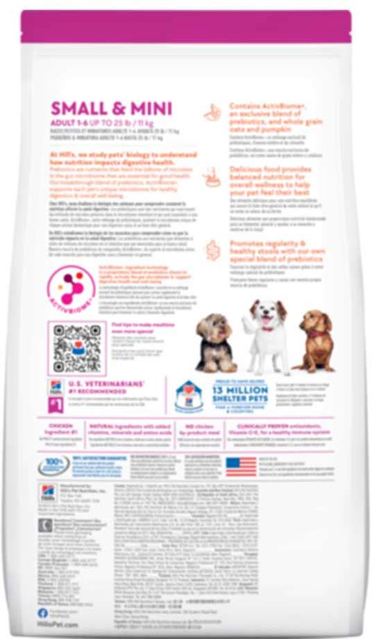 Ração Seca Hill's Science Diet Digestão Perfeita Frango para Cães Adultos Porte Pequeno e Mini - 1,5Kg