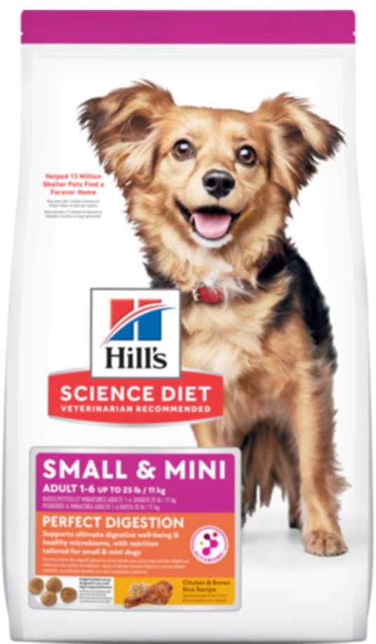 Ração Seca Hill's Science Diet Digestão Perfeita Frango para Cães Adultos Porte Pequeno e Mini - 1,5Kg