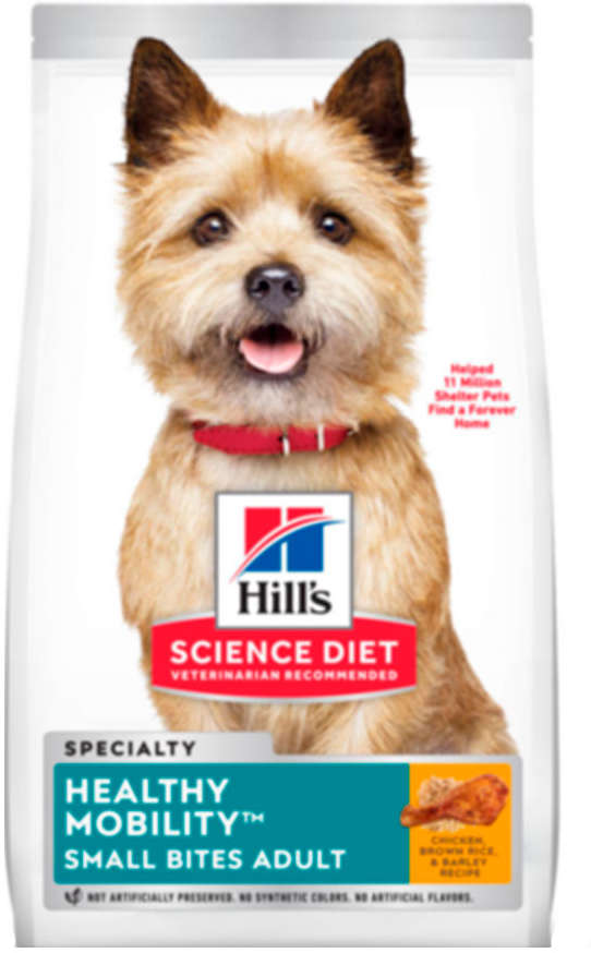 Ração Seca Hill's Science Diet Mobilidade Saudável Pedaços Pequenos Frango para Cães Adultos - 1,81Kg