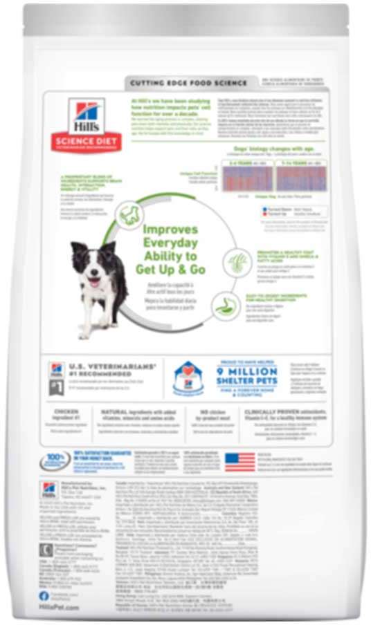 Ração Seca Hill's Science Diet Vitalidade Sênior Frango para Cães Idosos - 1,5Kg