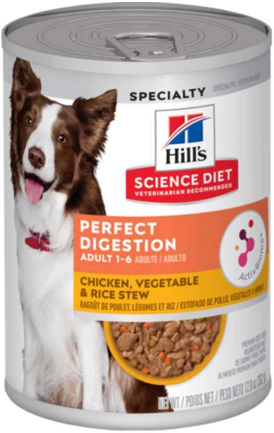 Ração Úmida Hill's Science Diet Digestão Perfeita Frango e Vegetais para Cães Adultos - 363 g