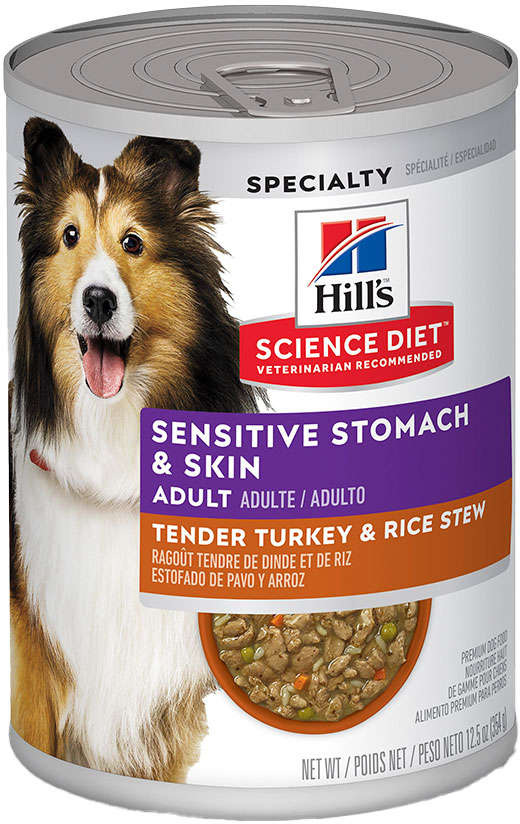 Ração Úmida Hill's Science Diet Pele Sensível Peru e Arroz para Cães Adultos - 354 g
